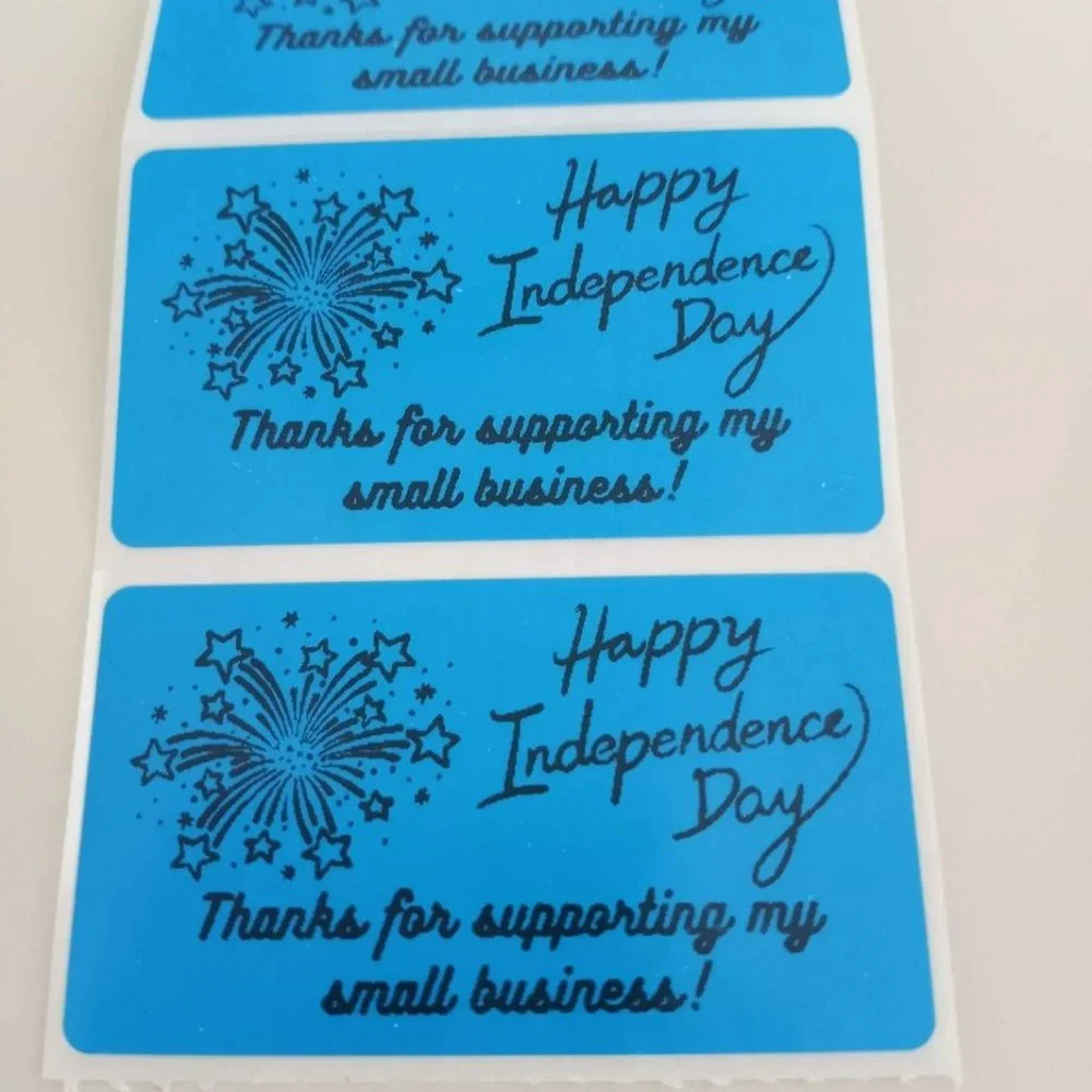 💙100 Happy Independence- Shipping Labels Thermal Packaging Stickers 2.25